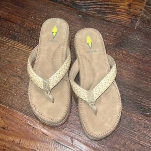 Never worn!! Volatile flip flops!